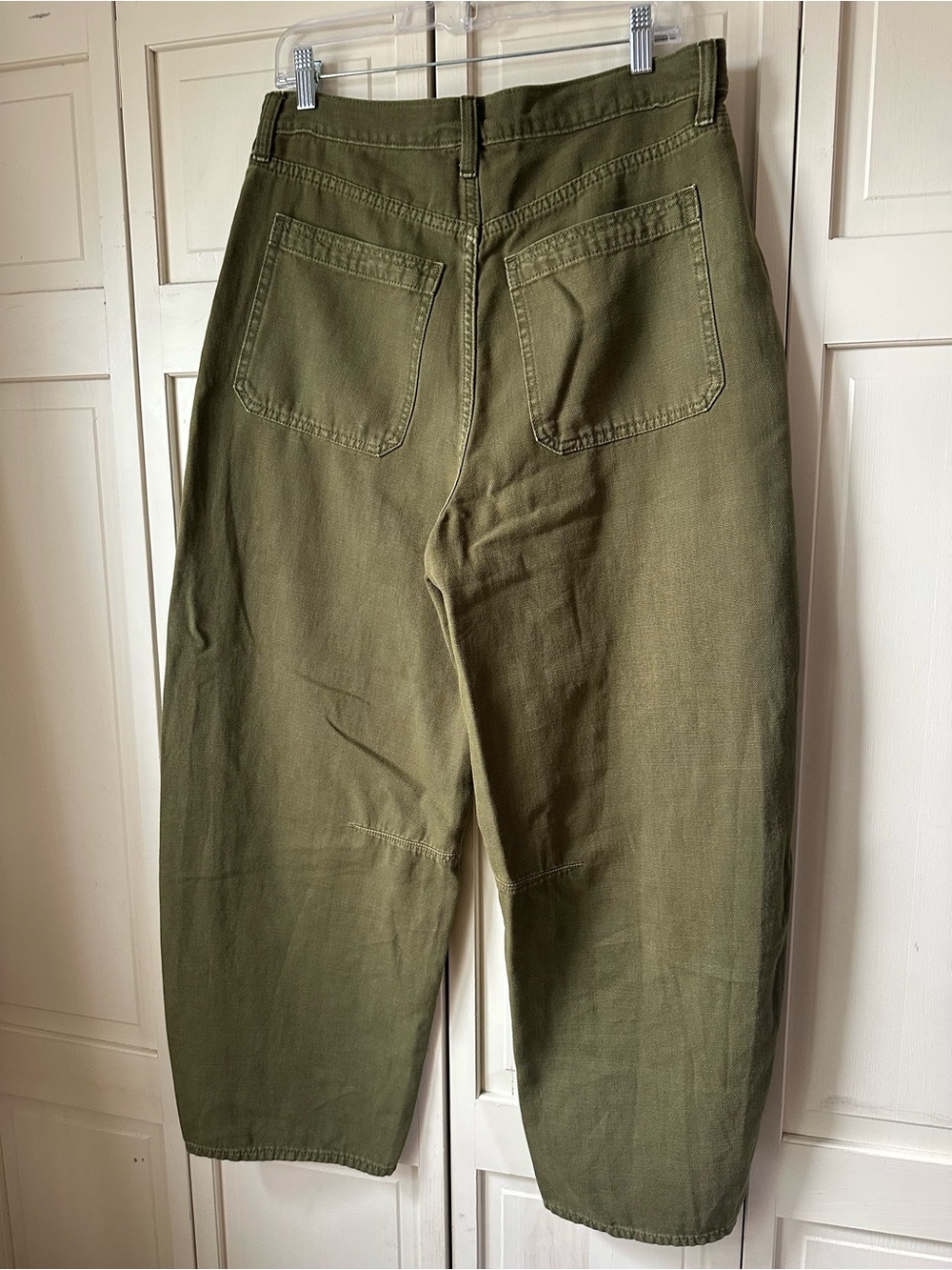 Universal Thread Olive Green Utility High-Waist Barrel Pants - Picture 3 of 12